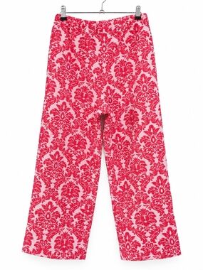 VIVETTA Floral Wide Leg Pants Pink & White Size 40 Like New